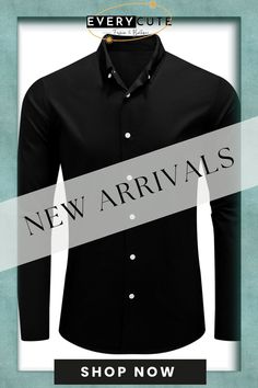 Black Plain Button-down Men’s Shirt Black Shirt With Button Closure And Casual Collar, Black Slim Fit Shirt With Spread Collar, Black Cotton Collared Dress Shirt, Semi-formal Black Cotton Shirt, Black Cotton Semi-formal Shirt, Black Button-up Business Top, Black Slim Fit Shirt With Casual Collar, Black Button-up Top For Business, Modern Black Shirt For Semi-formal Occasions