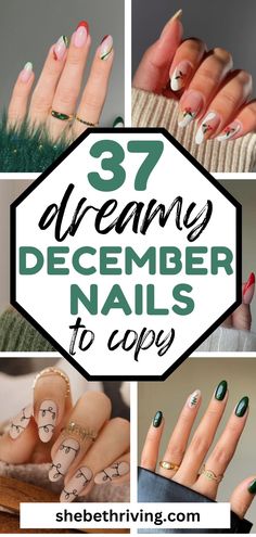 37 Insanely Dreamy December Nails To Copy This Season December Nail Designs 2024, Christmas Nails For Nyc, Classic December Nails, Holidays Nail Designs, Early Holiday Nails, Cute Nails Holiday, Nail December 2024, Nails 2024 Trends Holiday, Birthday Nails In December