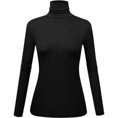 95% Rayon, 5% Spandex Imported Pull On Closure Machine Wash Quality Fabric:High Elastic Fabric, Soft, Breathable And Comfortable. Easy To Fit Anybody. Design:This Shirt Is Designed With A Turtleneck And Long Sleeves , Providing Full Coverage For The Upper Body Which Show Your Perfect Figure. Comfort: Due To The Slim Fit Design And Lightweight Material , The Turtleneck Offers A High Level Of Comfort . It's Especially Useful For Protecting The Neck Against Cold Weather. Versatility: Flattering Tur Black Elastane Tops For Winter, Black Elastane Top For Winter, Slim Fit Solid Color Tops, Black High Neck Top With High Stretch, Fitted Plain Turtleneck Top, Fitted Turtleneck Plain Top, Elastane Turtleneck Top, Fitted Black Turtleneck Top, Black Fitted Turtleneck Top