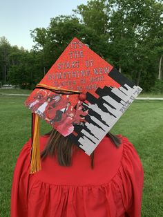 a graduation cap with the words life is the start of something new on it