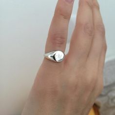 "Silver Pinky ring, Engraved ring, Initial Ring, Personalized Ring, silver letter ring, sterling silver - also suitable for men and women, Diameter: aprox' 0.7 mm = 0.27\" Please note in the \"notes to seller\" at checkout. : * state your ring size * letter you want to apper or to leave it blank The product will arrive to you packed in gift box and padded envelope to maintain the product Our jewelry are water resistant and comes with 1 year warranty For more rings from us: https://www.etsy.com/i Classic Silver Initial Open Ring, Classic Silver Open Initial Ring, Silver Open Ring With Initials, Simple Oval Sterling Silver Rings, Silver Signet Ring For Promise, Silver Engraved Initial Ring For Promise, Modern Silver Initial Ring For Promise, White Gold Initial Ring Stamped 925 For Promise, Sterling Silver Round Signet Ring For Promise