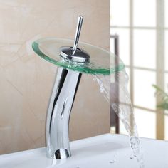 a faucet that has water running out of it