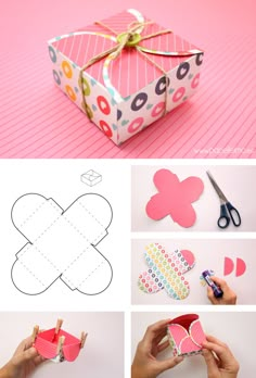 how to make a heart shaped box out of paper and cut it into smaller pieces