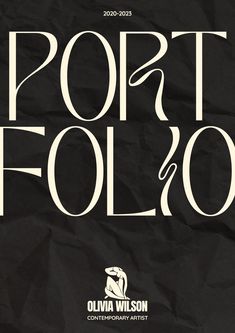 a black poster with the words port follzo on it's front and back