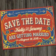 save the date sign on a wooden fence