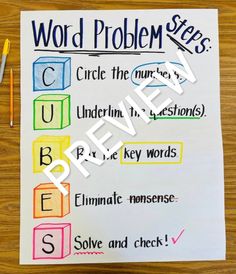 the word problem worksheet is shown on top of a piece of paper with pencils