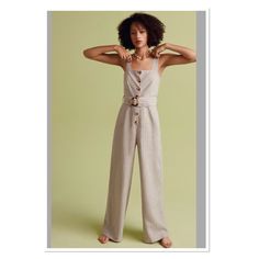 100% Linen. Midi Design. Flared Design. Striped Print. Square Neckline. Straps. Button Fastening On The Front Section. Tortoiseshell Effect Buttons. Mng Elegant Summer Button-up Jumpsuits And Rompers, Elegant Button-up Jumpsuits And Rompers For Summer, Spring Loungewear Jumpsuits And Rompers With Buttons, Chic Button-up Jumpsuits And Rompers For Loungewear, Chic Beach Button-up Jumpsuits And Rompers, Chic Button-up Jumpsuits And Rompers For Beach, Chic Summer Jumpsuits And Rompers With Button Closure, Chic Jumpsuits And Rompers With Buttons For Day Out, Summer Loungewear Jumpsuits And Rompers With Button Closure