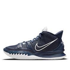 Nike Kyrie 7 TB 'Midnight Navy Blue' DA7767-402 (SNKR/Unisex/Mid Top/Non-Slip/Basketball/Kyrie Irving/Wear-resistant) Basketball Kyrie Irving, Kyrie 7, Kyrie Irving, Nike Kyrie, Mid Top, Midnight Navy, Stylish Sneakers, Blue Shoes, Basketball Shoes