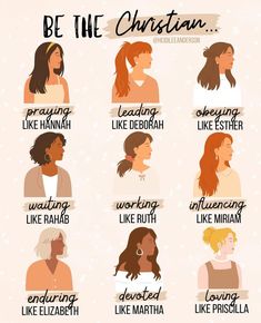 the different types of women's hair are shown in this graphic style, which includes text