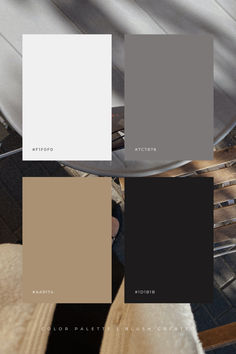 Neutral Color Palette | Branding Colors Neutral Color Room Decor, Black And Cream Branding, Black Grey Beige Colour Palette, Grey And Beige Color Palette, Grey Black And White Color Palette, Black White Cream Color Palette, Dark Color Palette Interior Design, Brown Black White Color Palette, Spa Color Scheme