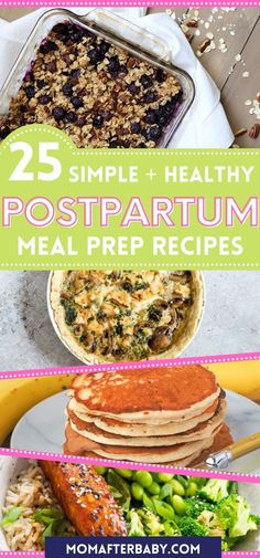 the 25 simple and healthy postpartum meal preps