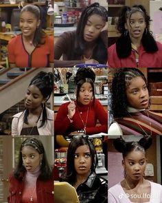 90s Fall Hairstyles, 90s Hair Ideas Hairstyles, 90s Hip Hop Hairstyles Women, 90s Baddie Aesthetic, Tlc Hairstyles, 90s Straight Hair Black Women, Hairstyles In The 90s, 00s Hairstyles Short, 90s Black Women Hairstyles Braids