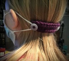 Very easy to follow pattern for a button holder to hold your face mask on. I decided to create a simple pattern in the hopes to help people out. I didn’t realize how much these were needed until my niece messaged me to make her one because she has blisters on the back of her ears from having to Crochet Easy Beginner, Pokemon Faces, Button Headband, Fabric Balls, Crochet Mask, Crochet Faces, Crochet Easy, Mask Holder, Yoga Headband