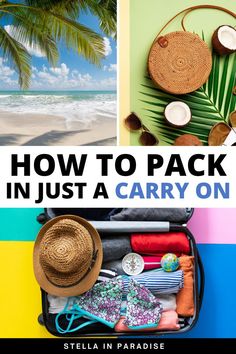 how to pack for a tropical resort vacation in a carry on suitcase Beach Vacation Packing List Carry On, All Inclusive Packing List Carry On, What To Pack For Jamaica All Inclusive, Mexico Carry On Packing List, Outfit Packing Ideas, Packing List Mexico All Inclusive, Packing List For Vacation Carry On, Packing For All Inclusive Resort Mexico, What To Pack For Punta Cana Vacation