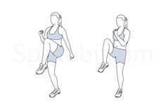 an image of a woman doing squat exercises