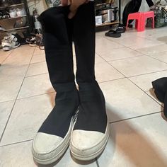 Lil Beat But Has Lots Of Life Left In Them Rick Owens Shoes, Sock Boot, Rick Owens Drkshdw, Rick Owens, Men's Shoes, Shoe Boots, Socks, Man Shop, Boots