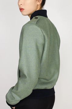 Wool Bomber Jacket - Olive Green – Cobalt Street Fashion Hardware, Crochet Men, Statement Jacket, Worth The Wait, Holy Grail, True Beauty, Pre Order, Olive Green, Bomber Jacket