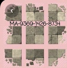 a pink background with many squares and numbers on it, including the words ma999 - 1228 - 7874