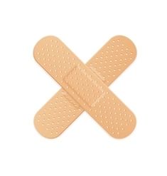 an image of two bandages on top of each other in the shape of a x