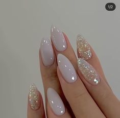 Nails Wedding, Layered Haircut, Nails French, Sparkly Nails, Neutral Nails, Bridal Nails, Classy Nails, Fancy Nails, Chic Nails