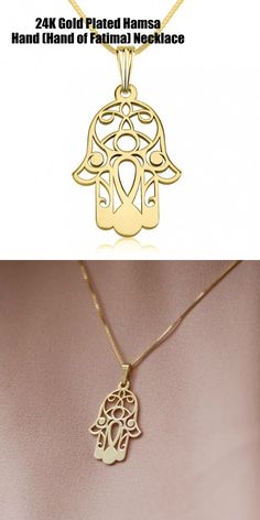 The 24k gold plated Hamsa hand necklace is perfect with any outfit Hamsa Hand Necklace, Hand Pendant, Hamsa Necklace, Hand Necklace, Gold Fashion Necklace, Hand Of Fatima, Hamsa Hand, Gold Fashion, Pinterest Likes