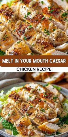 Melt in Your Mouth Caesar Chicken: Easy & Delicious Caesar Dressing Chicken, Creamy Caesar Dressing, Lean Protein Meals, Caesar Chicken, Chicken Breast Recipes Baked, Chicken Marinade Recipes, Caesar Salad Recipe, Bacon Appetizers, Chicken Easy