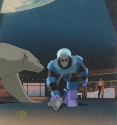 Batman and Mr. Freeze SubZero Original Production Cel: Mr. Freeze Original Production Cel DC Comics Studio Artist Unframed Batman Mr Freeze, Gordon Batman, Barbara Gordon, Batman And Robin, March 17, Gotham City, Animation Film, Television Show