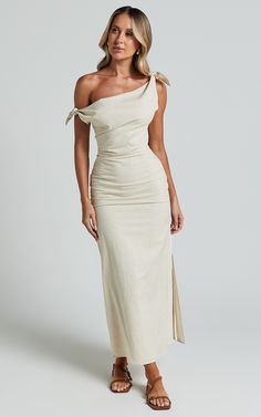 Luxury Cream Dresses For Brunch, Luxury Beige Maxi Dress For Wedding Guest, Cheap Chic Cream Dresses, Affordable Long Elegant Midi Dress, Luxury Beige Midi Dress For Day Out, Beige Dress Formal Accessories, Luxury Timeless Formal Midi Dress, Neutral Clothing Aesthetic Summer, Chic Cream Dresses At Affordable Prices