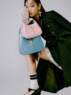 Fashion Portrait Photography, Shoes Fashion Photography, Korea Magazine, Photography Bags, Vegan Leather Bag, Longchamp Le Pliage Backpack, Shoot Inspiration, Fashion Portrait