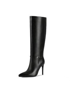 [ SIZE ] Heel height is 10.5cm/4.13"
[ MATERIAL ] Made of high-quality PU leather, the lining is comfortable and soft, and the sole is durable and wear-resistant.
[ DESIGN ] Knee high boots women are selected in classic and fashionable colors for you to choose from.
[ OCCASION ] Women's knee-high boots are suitable for various combinations. You can wear them with jeans, shorts, short skirts, and various dresses to enhance your temperament.WETKISS Women's Knee High Boots, Ankle Strap Long Boot Po Formal Heeled Boots With Ankle Strap, Evening Winter Boots With Ankle Strap, Fitted Ankle Strap Heeled Boots For Formal Occasions, Formal Fitted Heeled Boots With Ankle Strap, Winter Evening Ankle Strap Boots, Elegant Fitted High Ankle Knee-high Boots, Elegant Wide Calf Ankle-high Heels, Elegant Knee-high Boots With Reinforced Heel For Party, Elegant Boots With 4-inch Heel For Winter