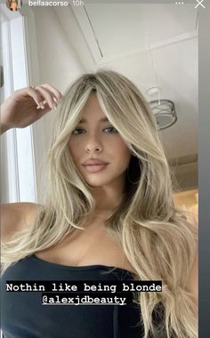 Back To Blonde Hair, Lived In Champagne Blonde, Super Dimensional Blonde, Bright Blonde Highlights On Dark Hair, Blonde Hair With Lighter Front Pieces, Thick Money Piece Hair Blonde, Dirty Blonde To Blonde, Paige Lorenze Hair, Blonde Hair On Olive Skin Tone