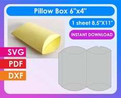 an image of a roll of paper with the text pillow box 6x4