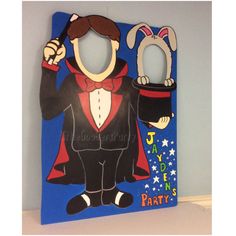 a door hanger made to look like a cartoon character