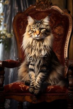 Maine Coon cat in grey showing feline grace with piercing eyes. Piercing Eyes