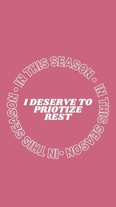 a pink background with white lettering that says, i deserves to protize rest