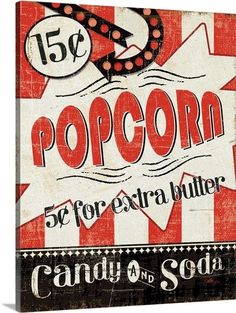 a sign advertising popcorn for extra butter