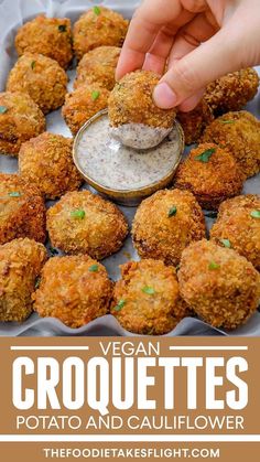 vegan croquettes are an easy appetizer that is ready to be eaten