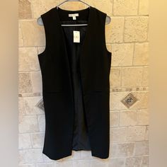 I Wear Size Small And It Fits Me Just Fine Chic Black Vest For Spring, Black Stretch Vest For Fall, Sleeveless Black Outerwear For Layering, Black Vest For Spring Layering, Black Sleeveless Outerwear For Layering, Stretch Vest For Workwear In Fall, Fall Stretch Vest For Workwear, Fall Workwear Stretch Vest, Casual Fitted Sleeveless Outerwear