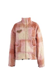 Fleece Jacket 3 Cozy Pink Mohair Outerwear, Pink Mohair Long Sleeve Outerwear, Casual Mohair Long Sleeve Outerwear, Casual Long Sleeve Mohair Outerwear, Oversized Casual Mohair Outerwear, Pink Mohair Winter Outerwear, Pink Mohair Outerwear For Fall, Casual Mohair Outerwear For Spring, Spring Mohair Outerwear With Long Sleeves