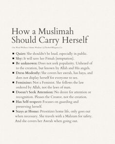 an article in the book how a muslim should carry herself by sheryl al - hameed