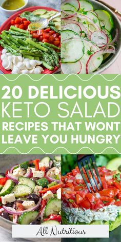 Best Keto Salads Recipes, Healthy Keto Salads, Keto Breakfast Salad, No Carb Salad Recipes, Keto Side Salads, Keto Salads Recipes Easy, Keto Salads Recipes, Keto Kale Salad