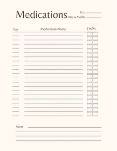 Downloadable and Printable Medication chart. Never forget if you or a loved one took your meds again. Once payment is verified, the digital download will be sent and you can print as often as you would like. Lower A1c, Medication Log, Weekly Menu Planners, Medication Tracker, Schedule Templates, Never Forget