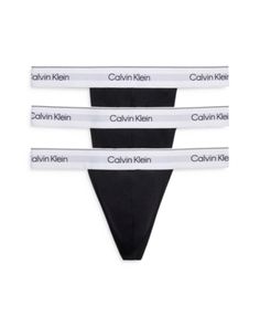 Calvin Klein Modern Cotton Stretch Thong, Pack of 3 Calvin Klein, In Store, Buy Online, Pick Up, Free Shipping, Black