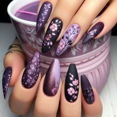 Click and learn how to generate nails designs like this using ai Black Nails Design, Book Nail Art, Nail Art Images, Black Nail Designs, Unique Nails, Nail Inspiration, Nails Designs, Professional Nails, Beauty Industry