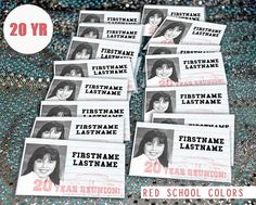 Reunion Name Tags, Student Images, Name Tag Templates, School Badges, School Images, Graduation Portraits, Change Picture