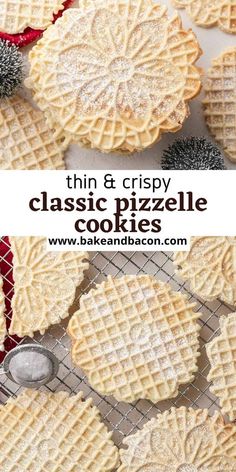 thin and crispy classic pizzale cookies on a cooling rack