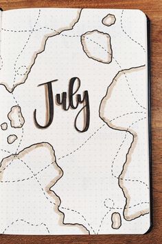 Bullet journal de juillet - Illustration voyage et vacances Bullet Journal Page, Penanda Buku, Bullet Journal Ideas Templates, Bond Paper Design, Creating A Bullet Journal, Weekly Inspiration, Bullet Journal Mood Tracker Ideas, Bullet Journal Paper