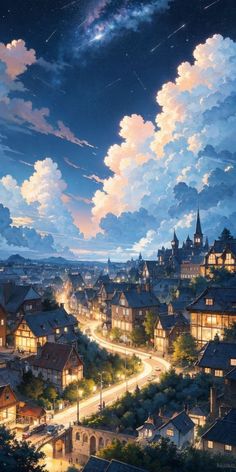 Anime wallpaper hd Cool And Cute Wallpapers, Illustrated Phone Wallpaper, Night Art Wallpaper, Scenery Aesthetic Landscape, Anime Night Wallpaper, Night Scenery Wallpaper, Pastel Art Wallpaper, Anime City Wallpaper, Anime Cities