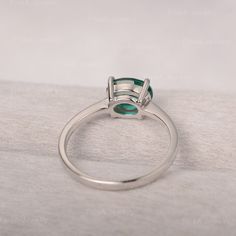 ◆ A oval cut fancy lab emerald engagement ring, handcrafted with 925 sterling sliver. It is suitable for engagement occasion/daily wear. ◆ Production Description: Main stone Type: Lab Grown Emerald Main Stone Shape: Oval Cut Main Stone Size: 6*8mm Side Stone: NONE Metal: 925 Sterling silver - Other options available in the drop down menu ◆ Customization: √Free for Add Engraving √Other Metal Type Available √Other Gemstones & Shapes Available √Personalization Requests Available ◆ Packaging: To Oval Emerald Ring With Polished Finish For Anniversary, Oval Emerald Ring For Anniversary With Polished Finish, Oval Green Emerald Ring For Proposal, Oval Green Emerald Proposal Ring, Oval Emerald Ring In Sterling Silver, Oval Emerald Ring With Prong Setting For Proposal, Silver Oval Emerald Ring For Proposal, Silver Oval Emerald Ring With Bezel Setting, Oval Emerald Birthstone Ring In Silver