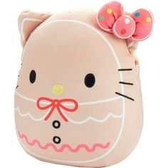 a pink hello kitty purse with a bow on it